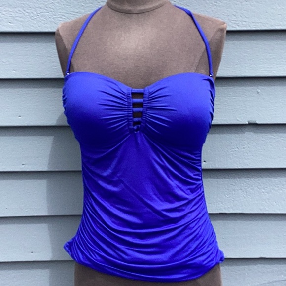 La Blanca Other - La Blänca Vibrant Blue Halter Tankini Top Size 10